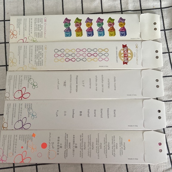 Brand New Full Packing Cruciani lace Bracelet x 5 - Picture 2 of 10